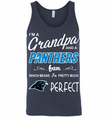 I'M A Grandpa And A Carolina Panthers Pretty Much Perfect Tank - zezetee