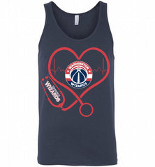 Nurse Heartbeat Love Washington Wizards Tank - zezetee