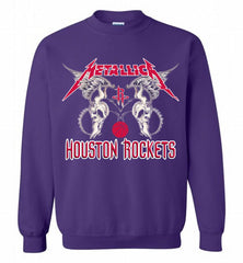 Metallica Houston Rockets Logo Crewneck Sweatshirt - zezetee