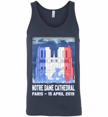 Notre Dame Cathedral in Paris on fire 15th april 2019 T-Shirt French Cathedral Tank - zezetee