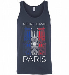Notre Dame Paris French flag Tank - zezetee