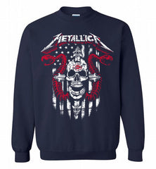 Metallica Cincinnati Reds Logo Crewneck Sweatshirt - zezetee