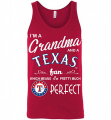 I'M A Grandma And A Texas Rangers Fans Gift Tank - zezetee