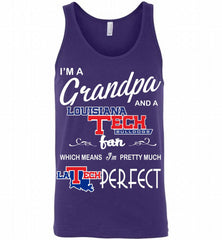 I'M A Grandpa And A Louisiana Tech Bulldogs Fan Tank - zezetee