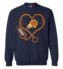 Nurse Heartbeat Love Phoenix Sun Crewneck Sweatshirt - zezetee