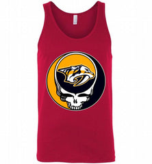 NHL TEAM NASHVILLE PREDATORS X GRATEFUL DEAD LOGO BAND Tank - zezetee