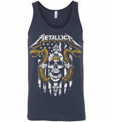Metallica Snake Skull Denver Nuggets Logo Tank - zezetee