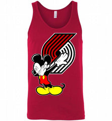 Disney Mickey Mouse Dabbing Portland Trail Blazers Tank - zezetee