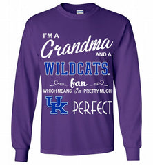 I'M A Grandma And A Kentucky Wildcats Fan Gildan Long Shirt - zezetee