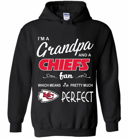 I'M A Grandpa And A Kansas City Chiefs Pretty Much Perfect Hoodie - zezetee