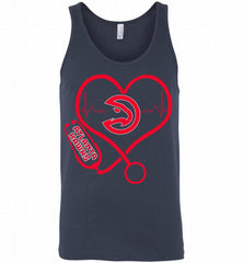 Nurse Heartbeat Love Atlanta Hawks Tank - zezetee