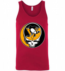 NHL TEAM PITTSBURGH PENGUINS X GRATEFUL DEAD LOGO BAND Tank - zezetee