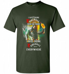 AQUAMAN I WILL DRINK FIREBALL HERE THERE I WILL DRINK FIREBALL EVERYWHERE Shirt - zezetee