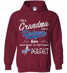 I'M A Grandma And A Los Angeles Dodgers Fans Gift Hoodie - zezetee