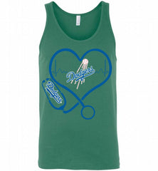 Nurse Heartbeat Los Angeles Dodgers Tank - zezetee
