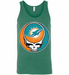 Miami Dolphins Grateful Dead Logo Band Tank - zezetee