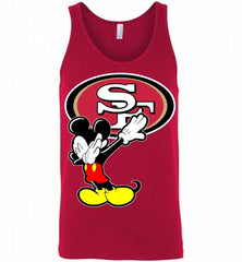 Disney Mickey Mouse Dabbing San Francisco 49ers Tank - zezetee