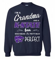 I'M A Grandma And A Kansas State Wildcats Fan Crewneck Sweatshirt - zezetee