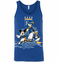 Mickey Goofy Donald Kansas City Royals Teams Tank - zezetee