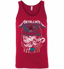 Metallica Skull Snake San Jose Sharks Tank - zezetee
