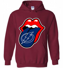 Tampa Bay Lightning  x The Rolling Stones Logo Hoodie - zezetee