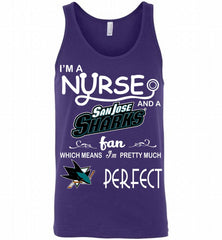 I'M A Nurse And A San Jose Sharks Fans Gift Tank - zezetee