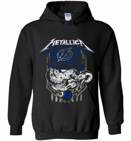 Metallica Skull Snake Tampa Bay Lightning Hoodie - zezetee