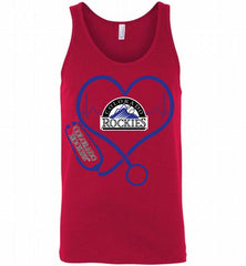 Nurse Heartbeat Colorado Rockies Tank - zezetee