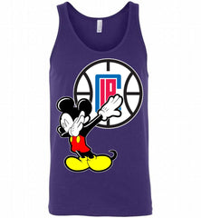 Disney Mickey Mouse Dabbing Los Angeles Clippers Tank - zezetee
