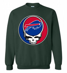 Buffalo Bills Grateful Dead Logo Band Crewneck Sweatshirt - zezetee