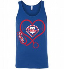 Nurse Heartbeat Philadelphia Phillies Tank - zezetee