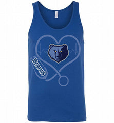 Nurse Heartbeat Love Memphis Grizzlies Tank - zezetee