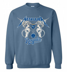 Metallica Kansas City Royals Logo Crewneck Sweatshirt - zezetee