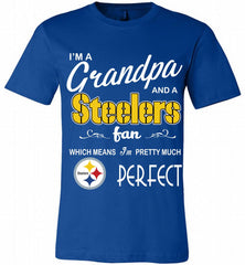 I'M A Grandpa And A NFL Pittsburgh Steelers Pretty Much Perfect Canvas USA - zezetee