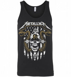 Metallica Snake Skull Vegas Golden Knights Logo Tank