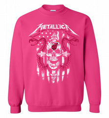 Metallica Snake Skull Miami Heat Logo Crewneck Sweatshirt - zezetee