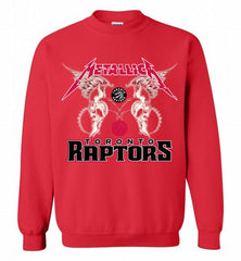 Metallica Toronto Raptors Logo Crewneck Sweatshirt - zezetee
