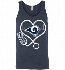 Nurse Heartbeat Los Angeles Rams Tank - zezetee