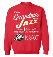 I'M A Grandma And A Utah Jazz Fans Perfect Crewneck Sweatshirt - zezetee