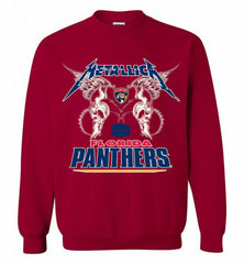 Metallica Florida Panthers Logo Crewneck Sweatshirt - zezetee