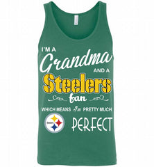 I'M A Grandma And A Pittsburgh Steelers Fans I'm Pretty Much Perfect Tank - zezetee
