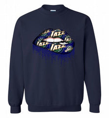 Lip Utah Jazz Crewneck Sweatshirt - zezetee