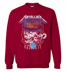 Metallica Skull Snake Denver Nuggets Crewneck Sweatshirt - zezetee