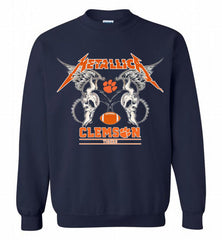 Metallica Clemson Tigers Logo Crewneck Sweatshirt - zezetee