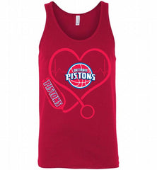 Nurse Heartbeat Love Detroit Pistons Tank - zezetee