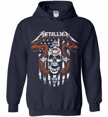 Metallica Snake Skull Chicago Bears Logo Hoodie - zezetee