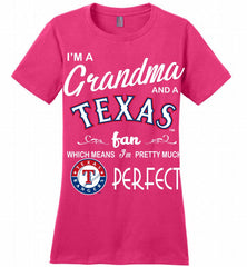 I'M A Grandma And A Texas Rangers Fans Gift Ladies Perfect - zezetee