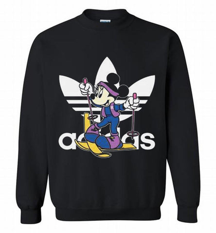 ADIDAS SKI MINNIE MOUSE DISNEY SPORTS Crewneck Sweatshirt - zezetee