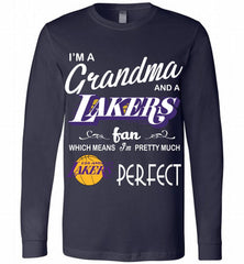 I'M A Grandma And A Los Angeles Lakers Fans Perfect Long Sleeve - zezetee