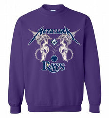 Metallica Tampa Bay Rays Logo Crewneck Sweatshirt - zezetee